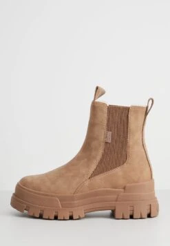 Buffalo Aspha - Enkellaarsjes Met Plateauzool - Brown