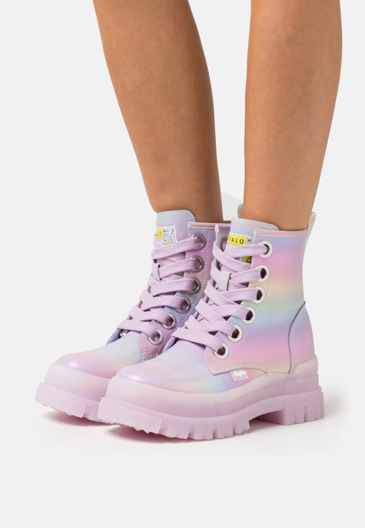 Buffalo Aspha Lace Up - Enkellaarsjes Met Plateauzool - Mermaid 3 Buffalo Aspha Lace Up - Enkellaarsjes Met Plateauzool - Mermaid