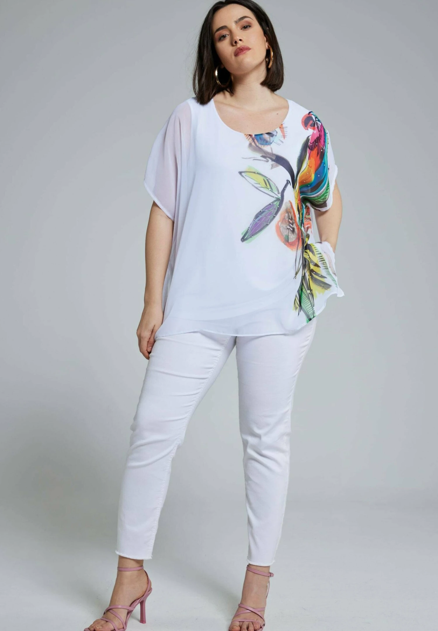 Ulla Popken Blouse - Schneeweiß 4 Ulla Popken Blouse - Schneeweiß - Afbeelding 2