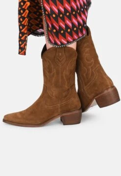 Babs Western- Cowboy-/Bikerlaarsjes - Dark Brown