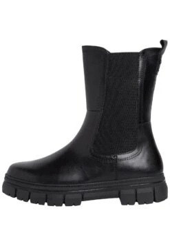 Tamaris Chelsea - Enkellaarsjes Met Plateauzool - Black Nappa