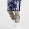 SikSilk Elevate Botanical Taped - Shorts - Navy -Schoenen Winkel 701094b4310848ef8cc0864812eeb7c5