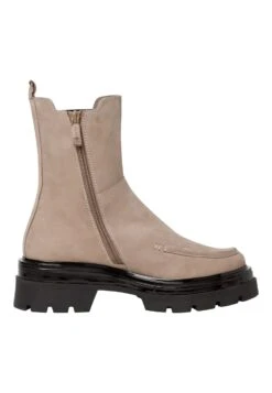 Tamaris Chelsea - Enkellaarsjes Met Plateauzool - Taupe Nubuc -Schoenen Winkel 751493f58a0d44a6a2a8ff544a37f527