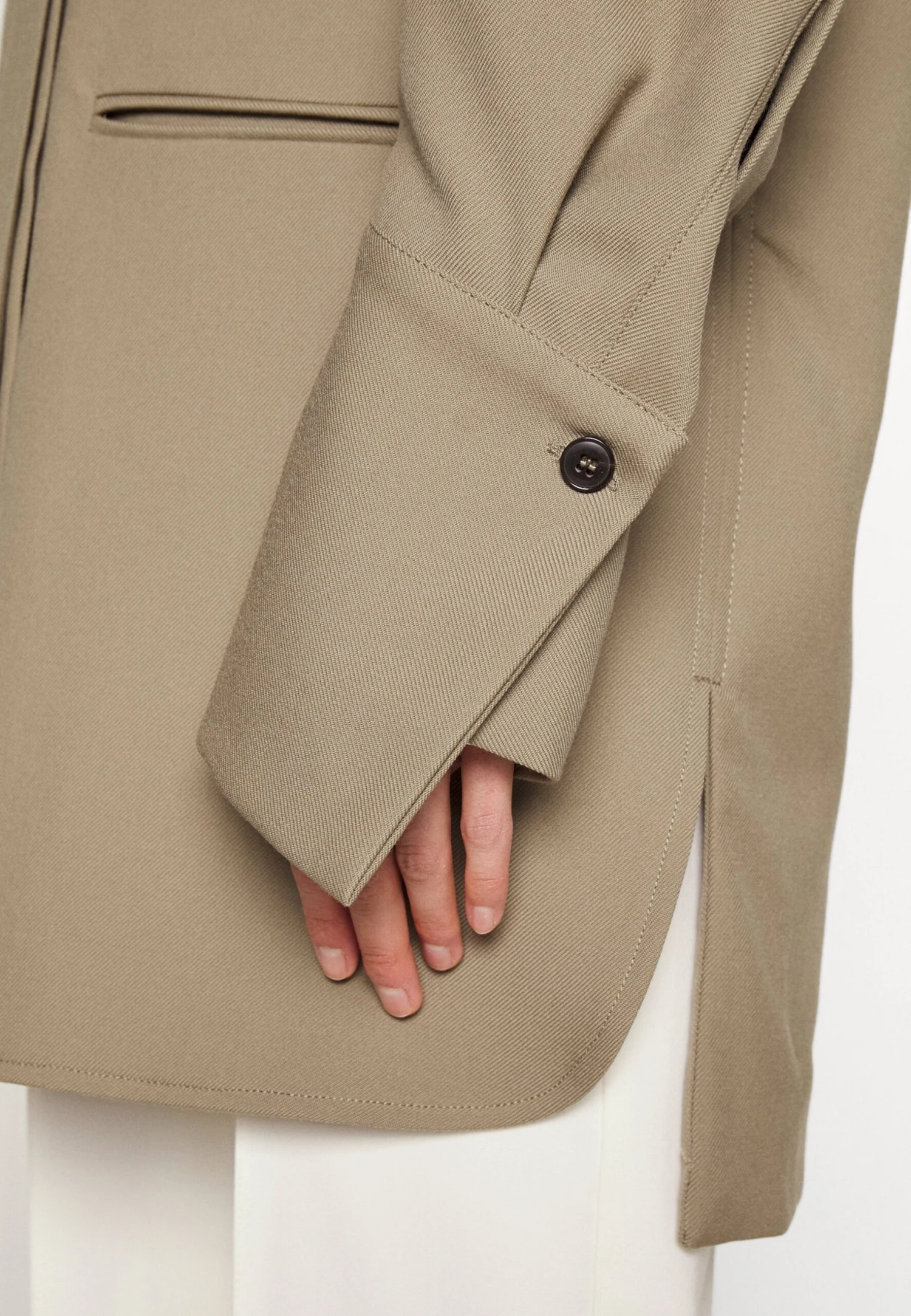 Twisted Cuff Overshirt - Blouse - Light Green 9 Twisted Cuff Overshirt - Blouse - Light Green - Afbeelding 7