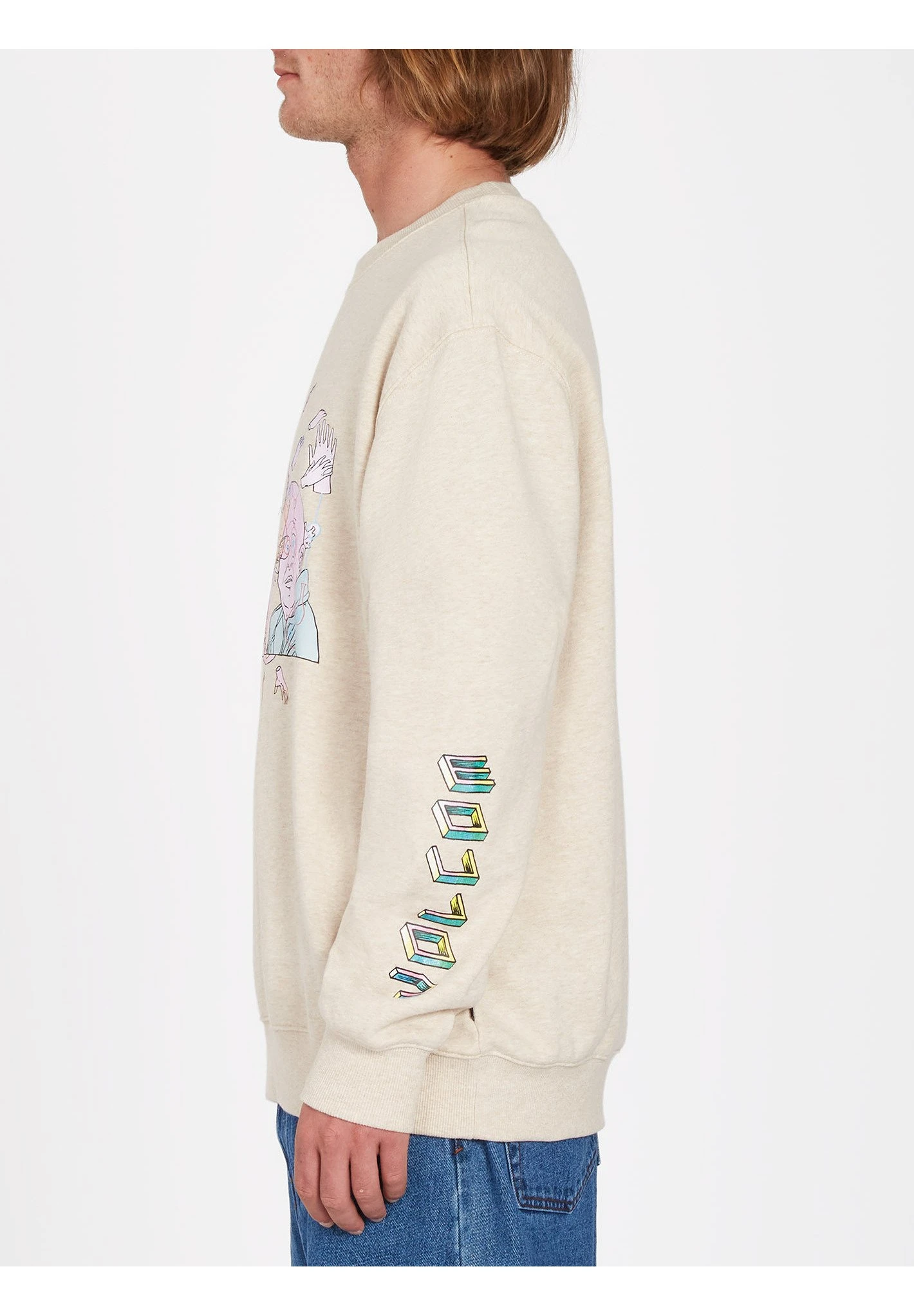 Volcom Fa Ed Merlin Murray Crew - Sweater - Whitecap Grey 7 Volcom Fa Ed Merlin Murray Crew - Sweater - Whitecap Grey - Afbeelding 5