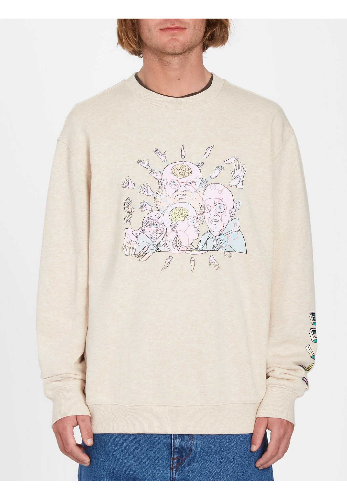 Volcom Fa Ed Merlin Murray Crew - Sweater - Whitecap Grey 3 Volcom Fa Ed Merlin Murray Crew - Sweater - Whitecap Grey