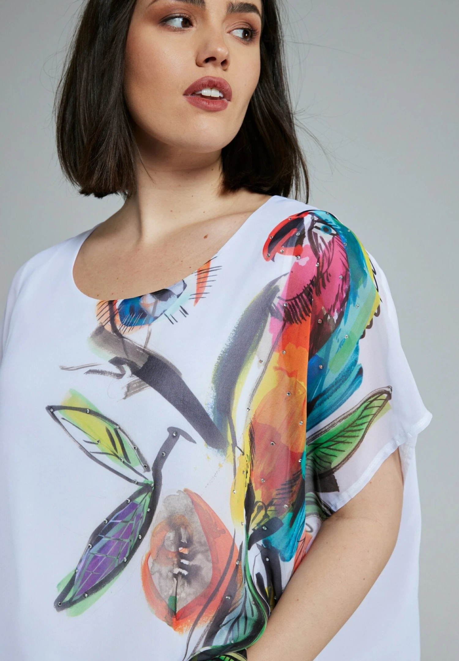 Ulla Popken Blouse - Schneeweiß 5 Ulla Popken Blouse - Schneeweiß - Afbeelding 3