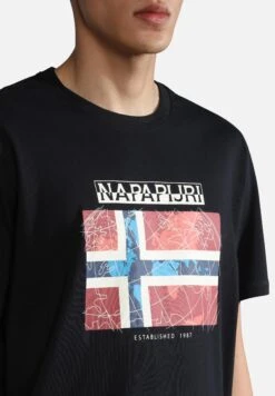 Napapijri Guiro - T-Shirt Print - Black -Schoenen Winkel 1d9e8cbf32314134bfbc8c69e3f4ffd8