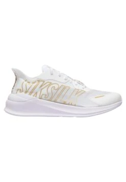 SikSilk Mens White & Gold Mako Performance Trainer - Sneakers Laag - White
