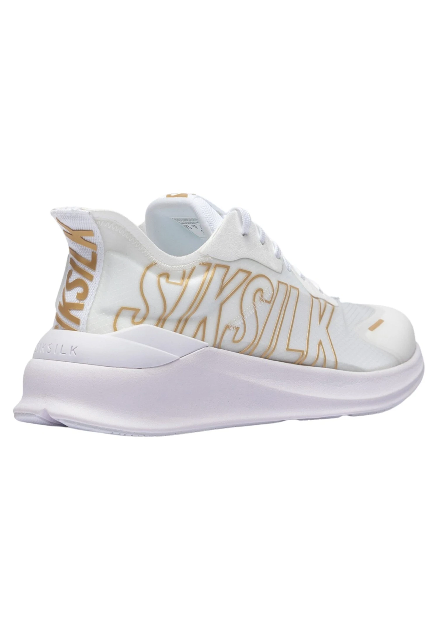 SikSilk Mens White & Gold Mako Performance Trainer - Sneakers Laag - White 7 SikSilk Mens White & Gold Mako Performance Trainer - Sneakers Laag - White - Afbeelding 5