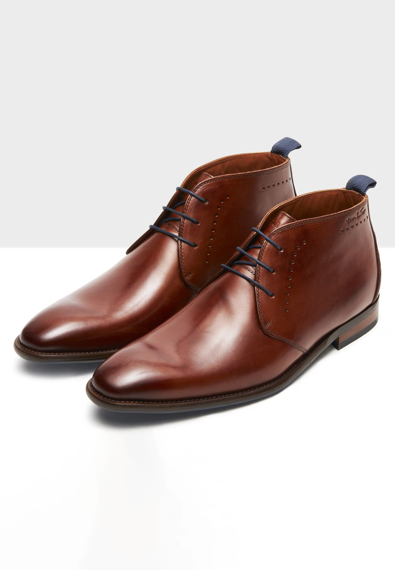 Halbhohe L - Veterboots - Cognac Brown 4 Halbhohe L - Veterboots - Cognac Brown - Afbeelding 2
