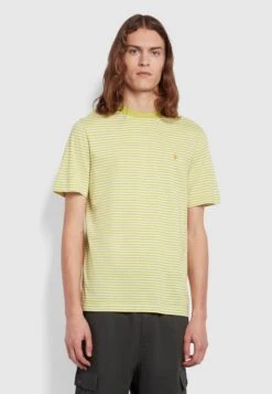 Farah Daytona Striped- T-Shirt Print - Chartreuse