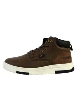 À Lacets Montante Bigli - Sneakers Hoog - Marron