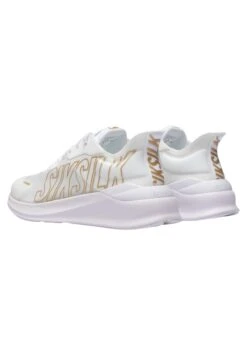 SikSilk Mens White & Gold Mako Performance Trainer - Sneakers Laag - White 9 SikSilk Mens White & Gold Mako Performance Trainer - Sneakers Laag - White -Schoenen Winkel f0d55b9acfe24e2d8bba1637809a04f4